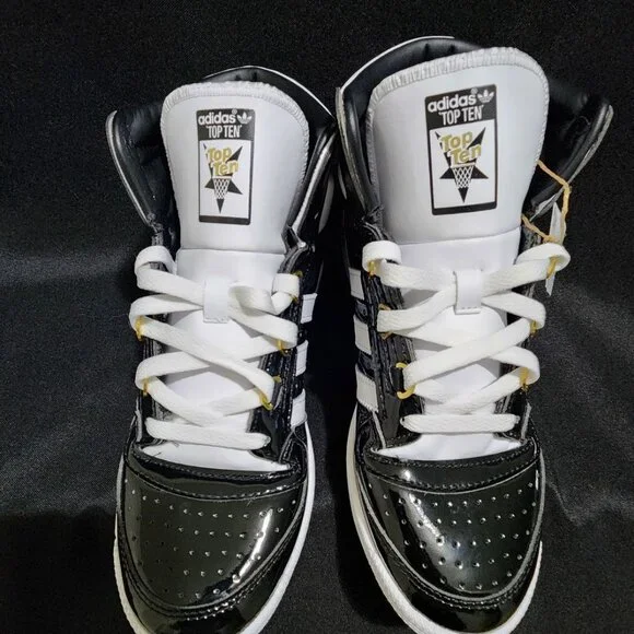 NIB Adidas Originals Top Ten RB Patent Leather Mens Size 7 - Picture 2 of 10